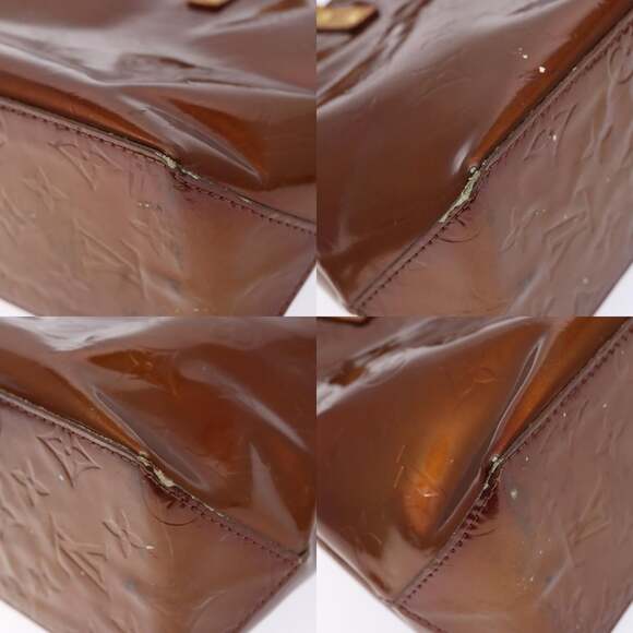 LOUIS VUITTON Monogram Vernis Reade PM Hand Bag Bronze M91146 - Picture 10 of 12